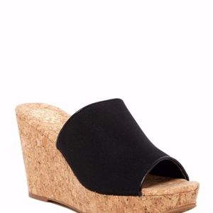 Vince Camuto Vo-Maran Black Wedge Shoes 8M